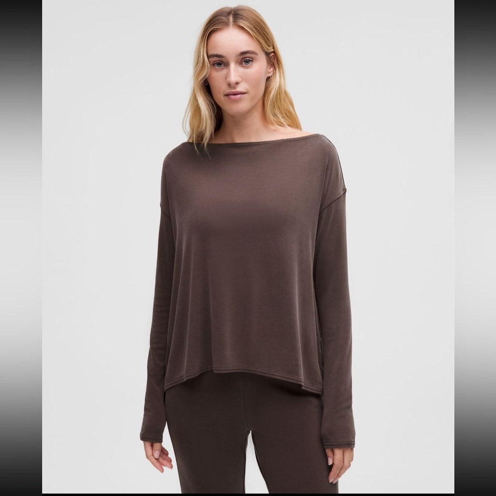 lululemon Drapey Softstreme Off-The-Shoulder Long-Sleeve